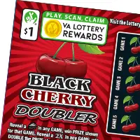 Black Cherry Doubler Virginia scratcher ticket