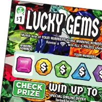 Lucky Gems Virginia scratcher ticket
