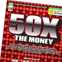 50X THE MONEY Virginia scratcher ticket