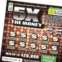5X THE MONEY Virginia scratcher ticket