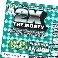 2X The Money Virginia scratcher ticket