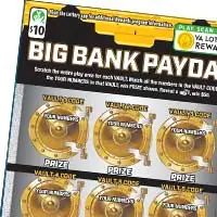 BIG BANK PAYDAY Virginia scratcher ticket
