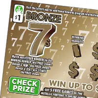 Bronze 7s Virginia scratcher ticket