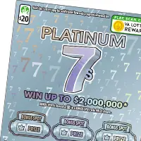 Platinum 7s Virginia scratcher ticket