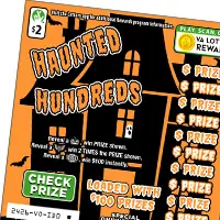 HAUNTED HUNDREDS Virginia scratcher ticket