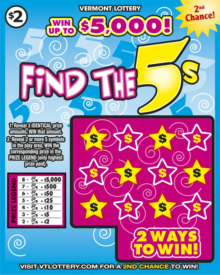 Find the 5s Vermont instant ticket ticket