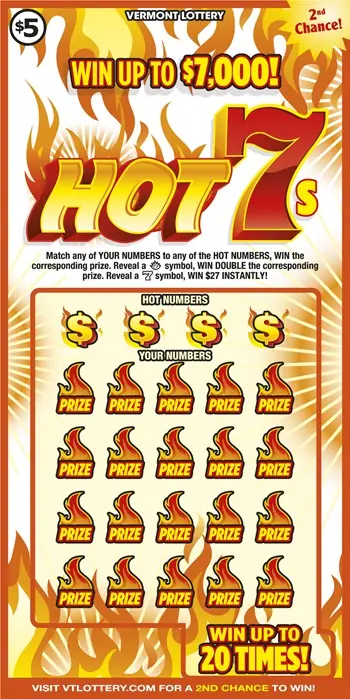 Hot 7s Vermont instant ticket ticket