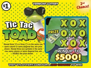 Tic Tac Toad Vermont instant ticket ticket