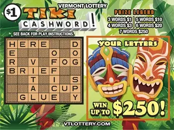Tiki Cashword Vermont instant ticket ticket
