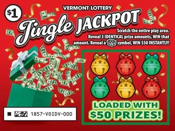 Jingle Jackpot Vermont instant ticket ticket