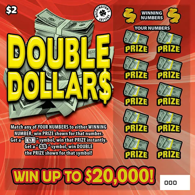 DOUBLE DOLLAR$ Washington scratch game ticket