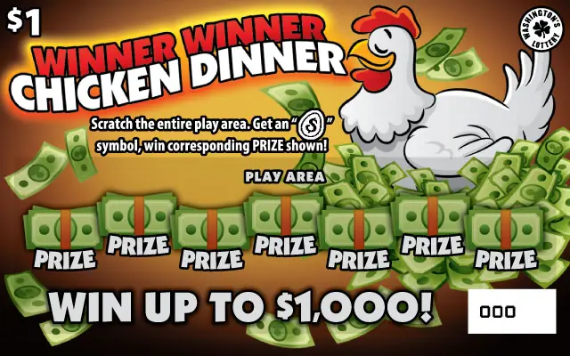WINNER WINNER CHICKEN DINNER Washington scratch game ticket