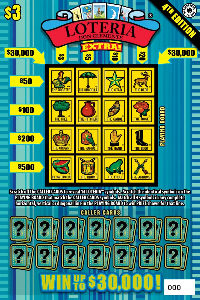 LOTERIA EXTRA! 4TH EDITION Washington scratch game ticket