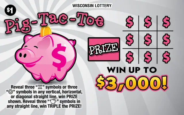PIG-TAC-TOE Wisconsin scratch game ticket