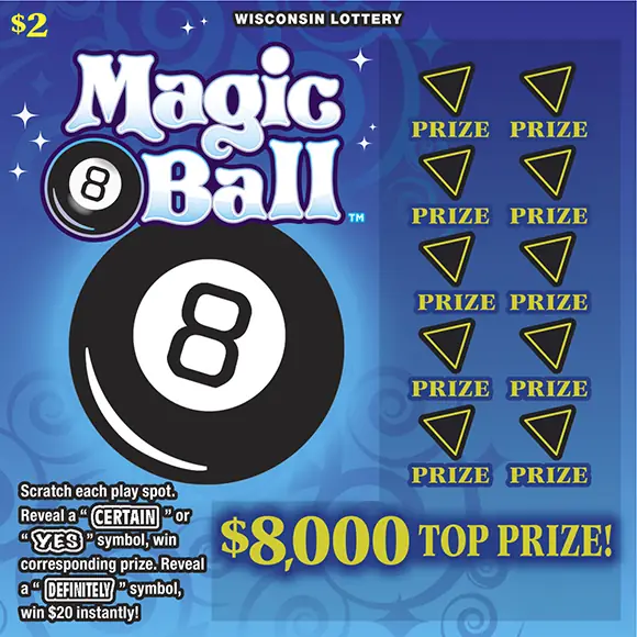 MAGIC 8 BALL™ Wisconsin scratch game ticket