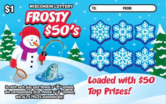 FROSTY 50S Wisconsin scratch game ticket