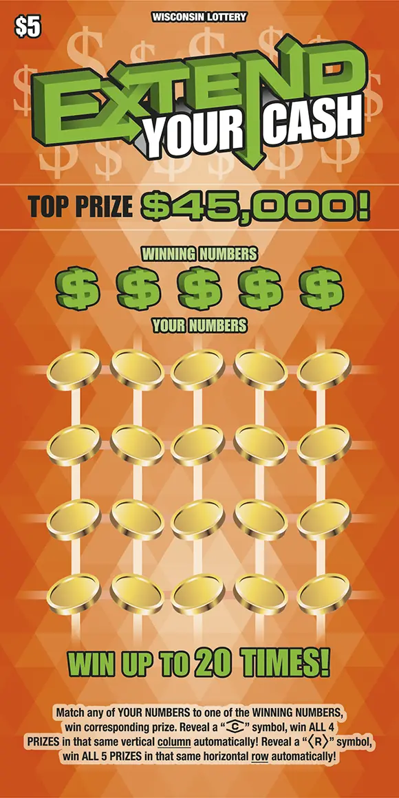 EXTEND YOUR CASH Wisconsin scratch game ticket