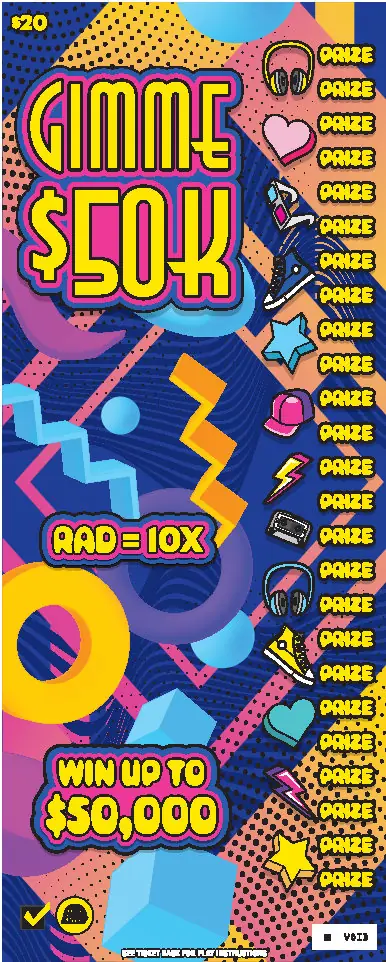 GIMME $50K West Virginia scratch-off ticket