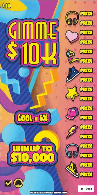 GIMME $10K West Virginia scratch-off ticket