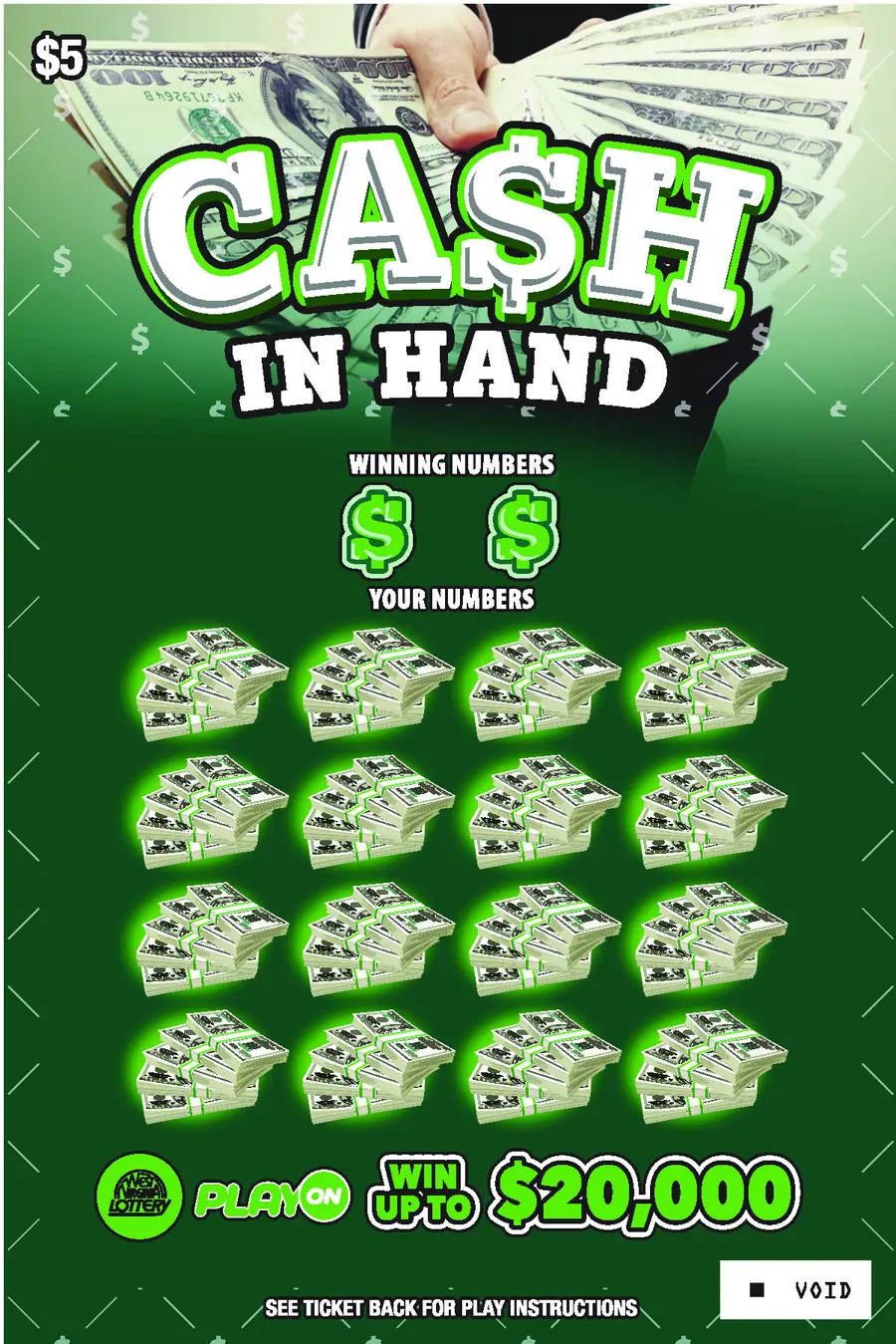YO MONEY - CA$H West Virginia scratch-off ticket