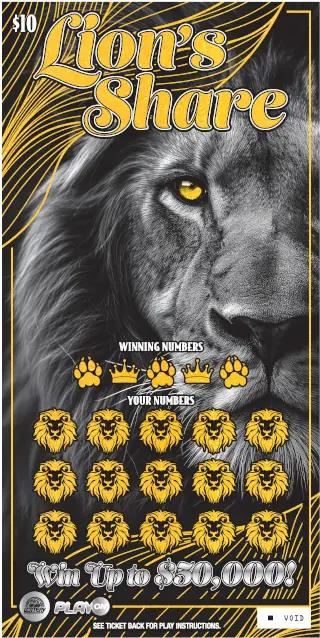LION'S SHARE West Virginia scratch-off ticket