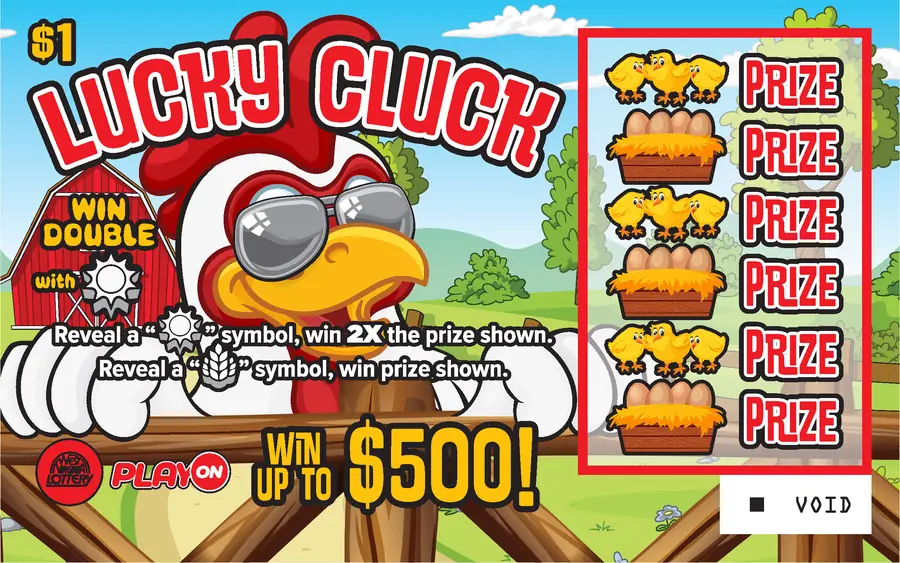 SHARK-CLUCK-WILD-HOPPY West Virginia scratch-off ticket